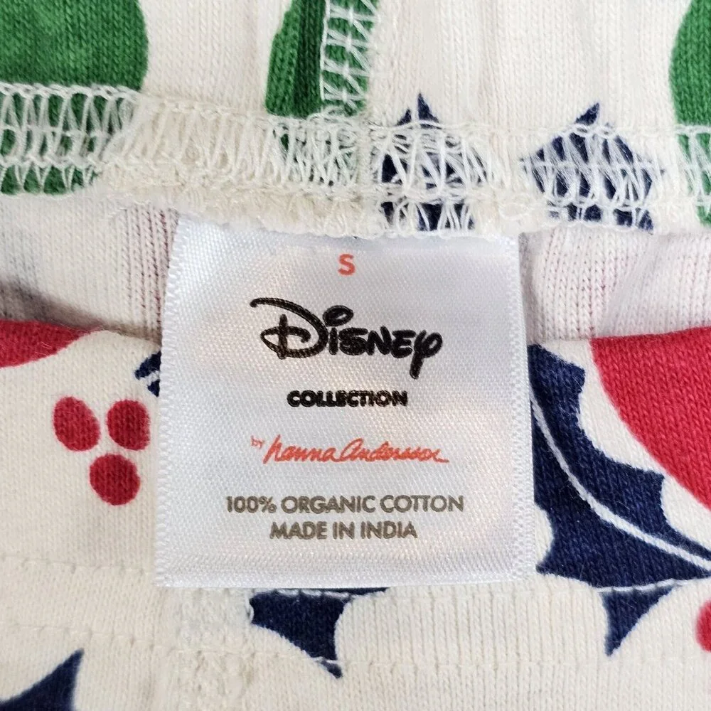 Hanna Andersson Girls Disney Christmas PJ Leggings Small Bottoms Organic Cotton